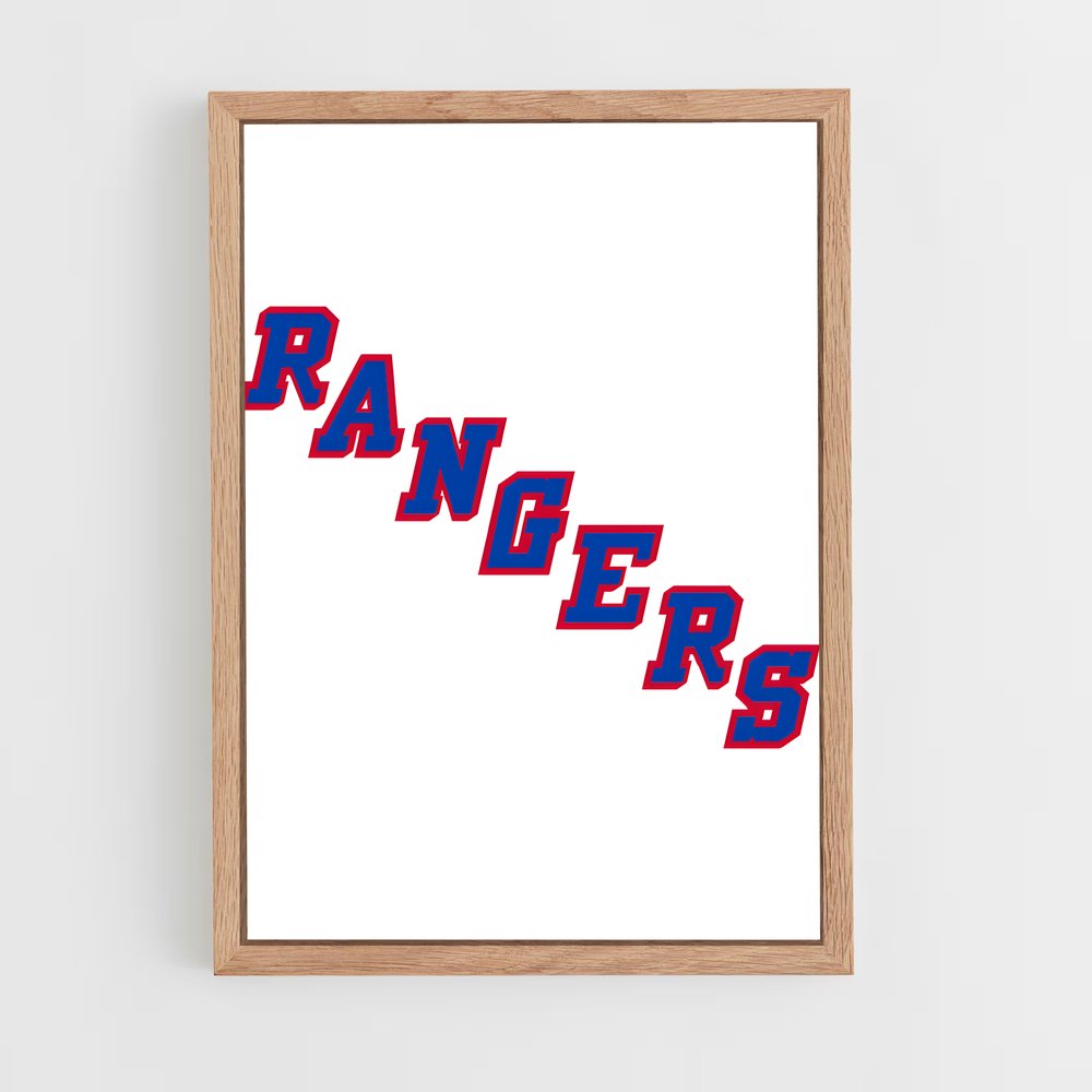 Poster New York Rangers Design iconique – affiche Hockey sur glace (vue 4)
